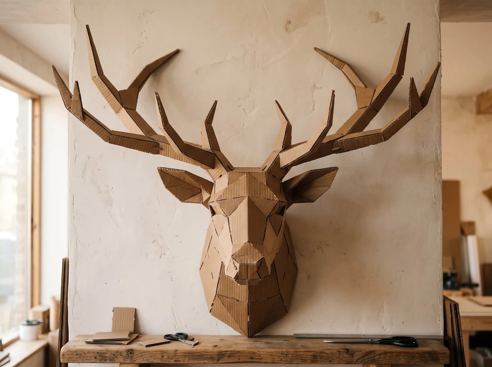 Tête de cerf murale